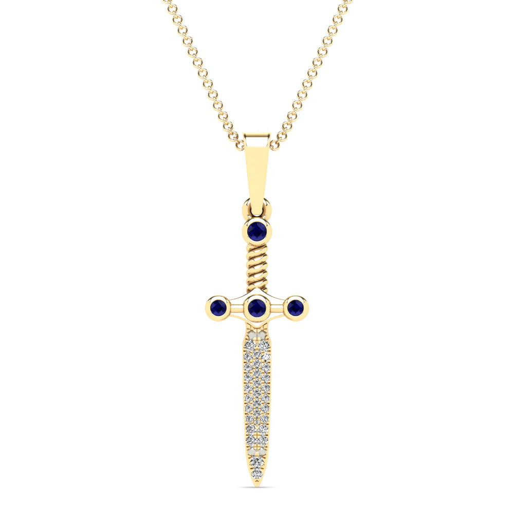 14K Solid Gold  0.07ctw Diamond Pendants