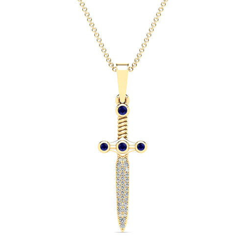 14K Solid Gold  0.07ctw Diamond Pendants