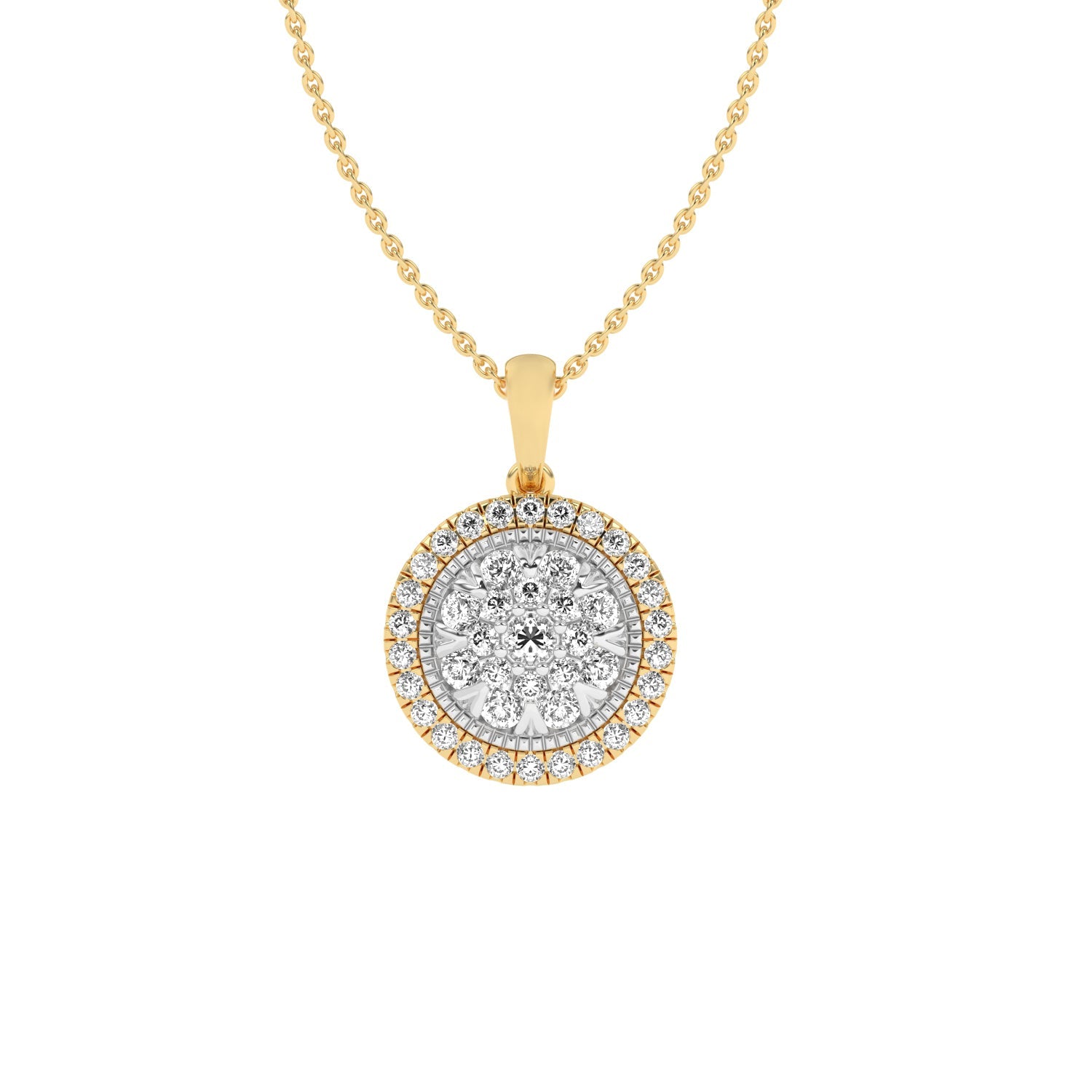 14K Solid Gold  0.81ctw Diamond Pendants
