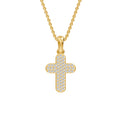14K Solid Gold  0.13ctw Cross Lab Grown Diamond Pendants