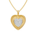14K Solid Gold  0.23ctw Heart Lab Grown Diamond Pendants