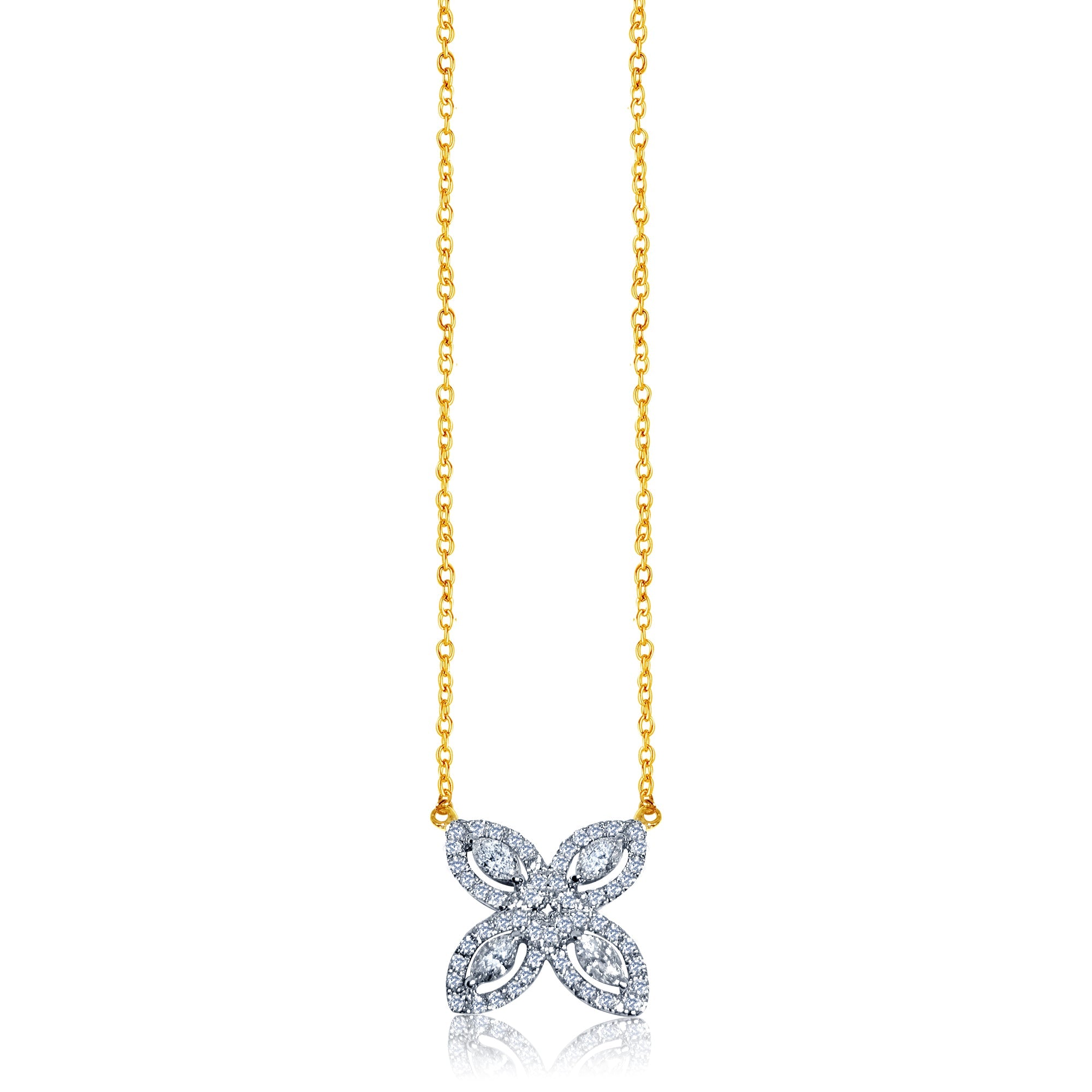 14K Solid Gold  0.56ctw Diamond Necklaces