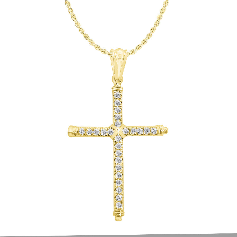 14K Solid Gold 0.35ctw Diamond Pendants