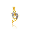 14K Solid Gold  0.10ctw Diamond Pendants