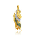 14K Solid Gold  0.57ctw Diamond Pendants