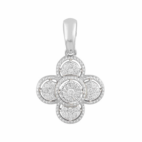 14K Solid Gold  0.11ctw Diamond Pendants