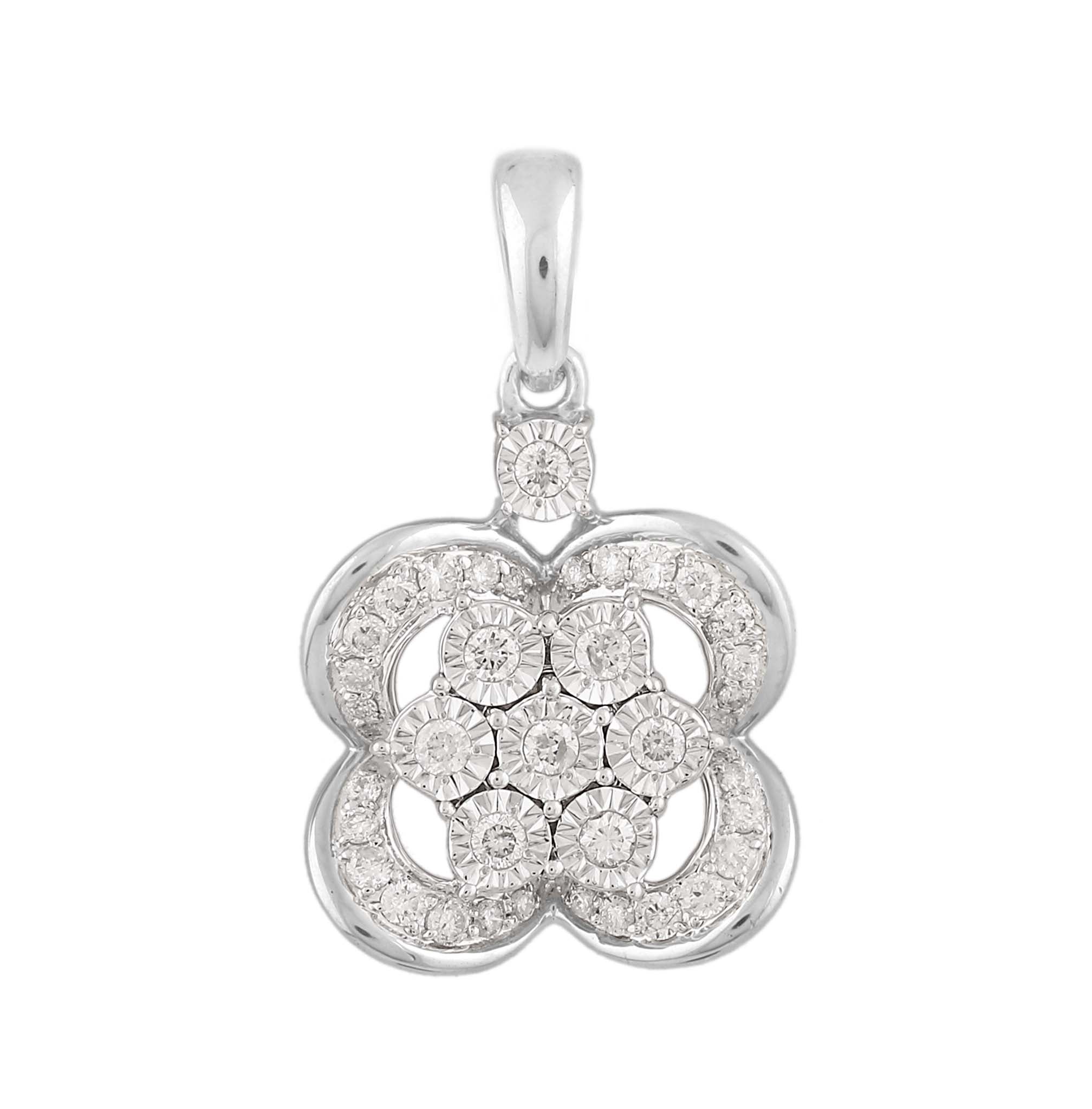 14K Solid Gold  0.25ctw Diamond Pendants