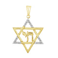 14K Solid Gold  0.11ctw Diamond Pendants