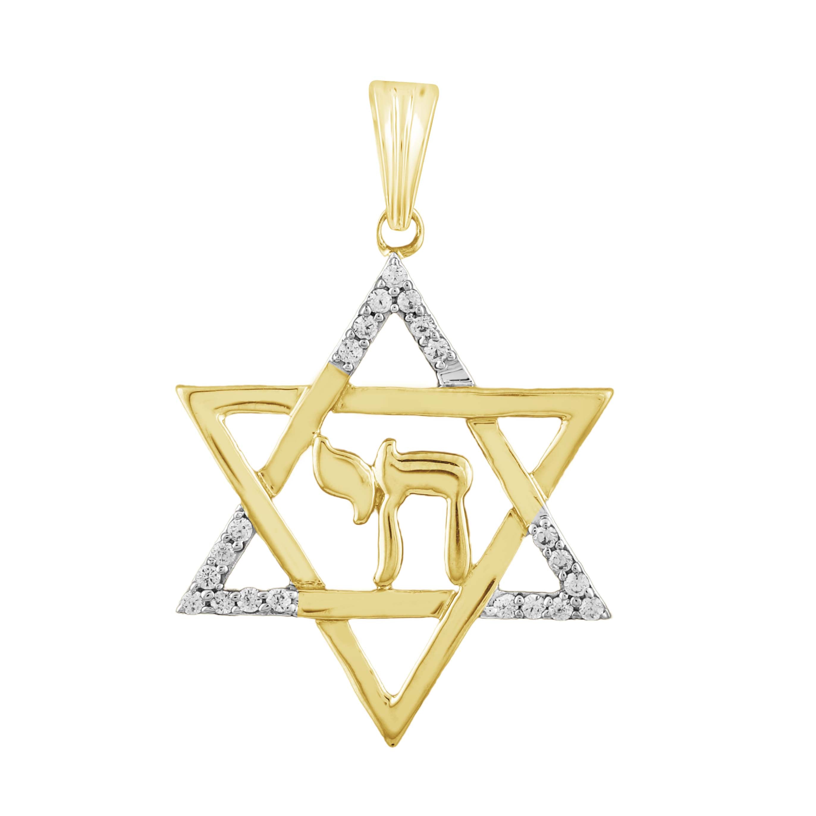 14K Solid Gold  0.11ctw Diamond Pendants