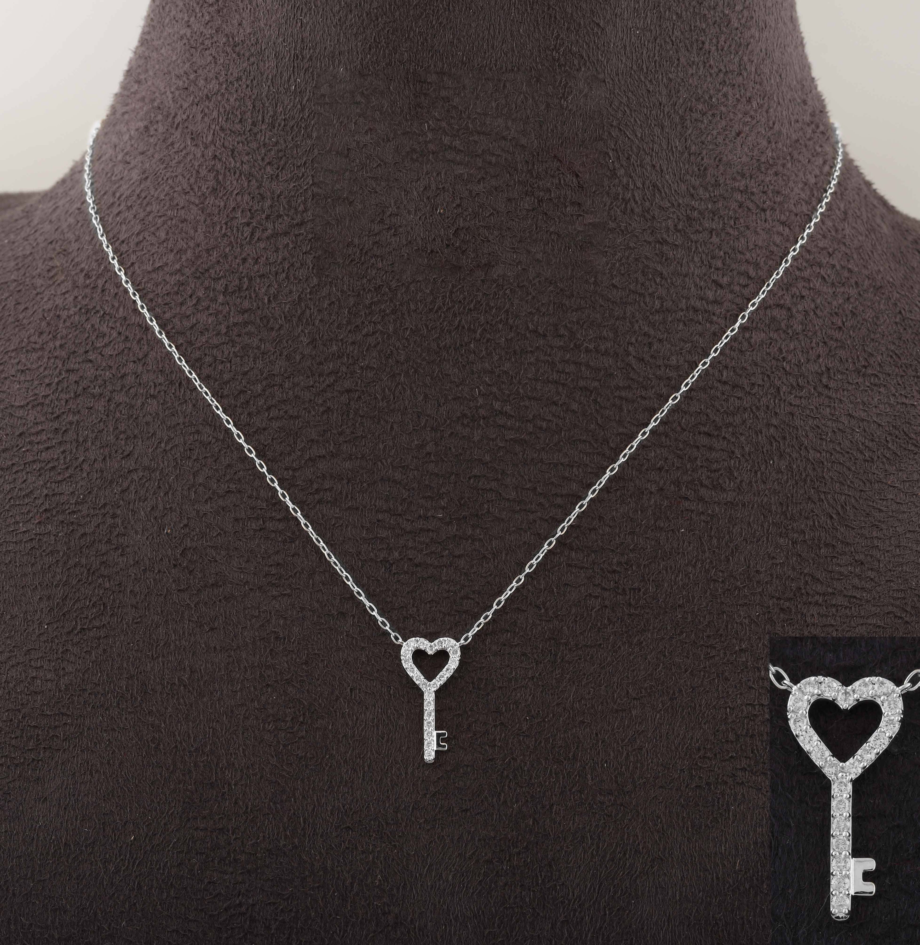 14K Solid Gold  0.22ctw Diamond Necklaces