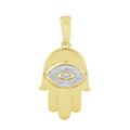 14K Solid Gold  0.07ctw Diamond Pendants