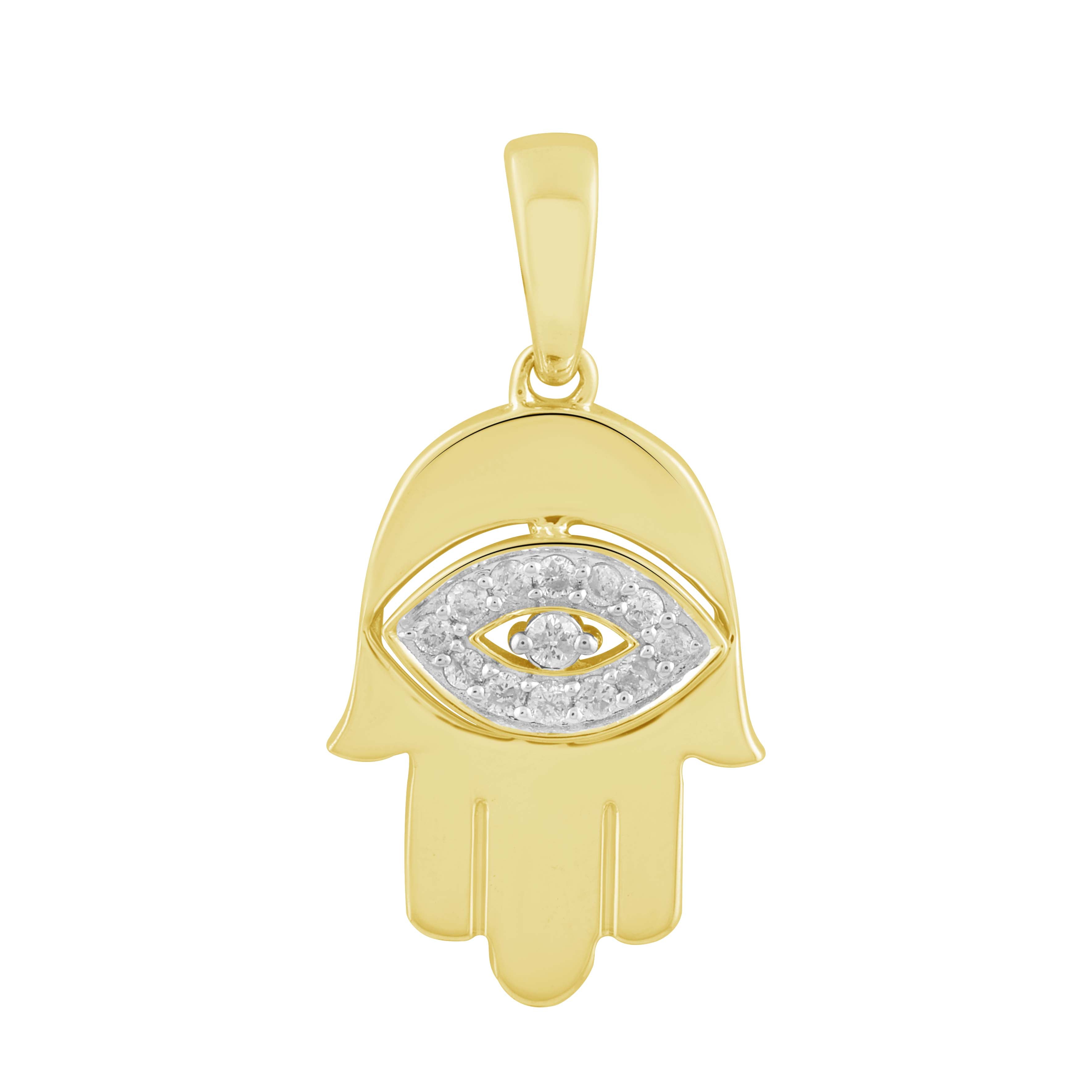 14K Solid Gold  0.07ctw Diamond Pendants