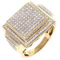 14K Solid Gold 0.67ctw Diamond Men's Paved Right Hand Ring