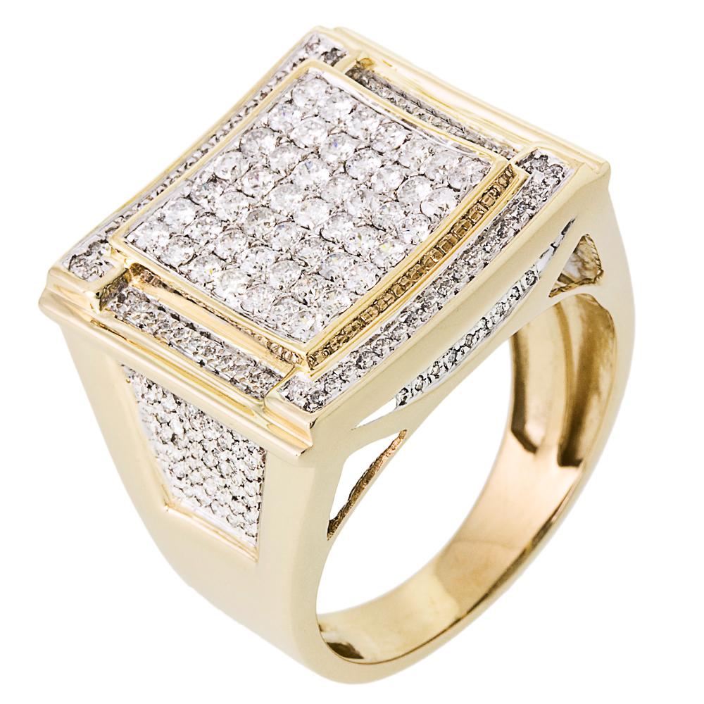 Diamond Men Ring in 14K Solid Gold(1.65ctw)