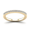 14K Solid Gold 0.22ctw Diamond Simple Wedding Band Ladies Ring