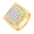14K Solid Gold 1.91ctw Diamond Mens Ring