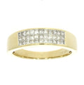 14K Solid Gold 0.52ctw Princess Diamond Wedding Band Ring