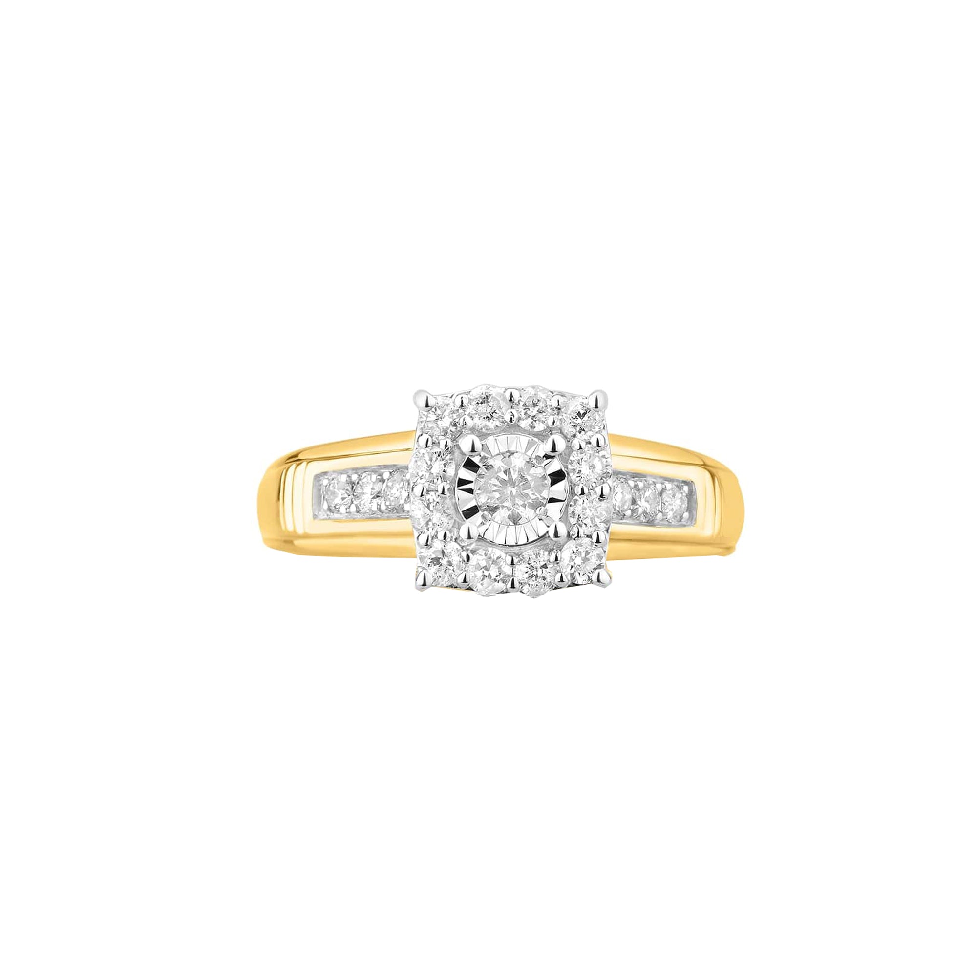 14K Solid Gold 0.52ctw Diamond Womens Rings