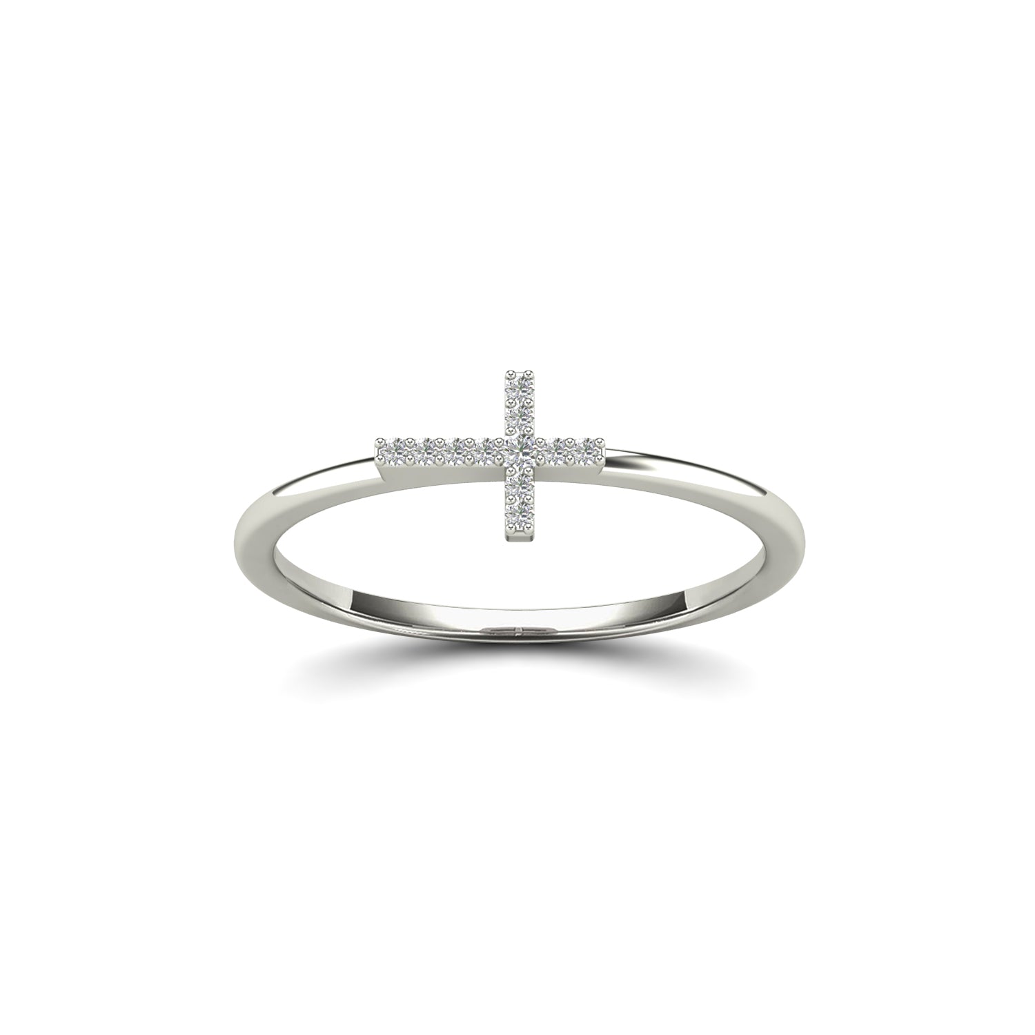 14K Solid Gold 0.05ctw Diamond Womens Rings