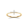 14K Solid Gold 0.05ctw Diamond Womens Rings