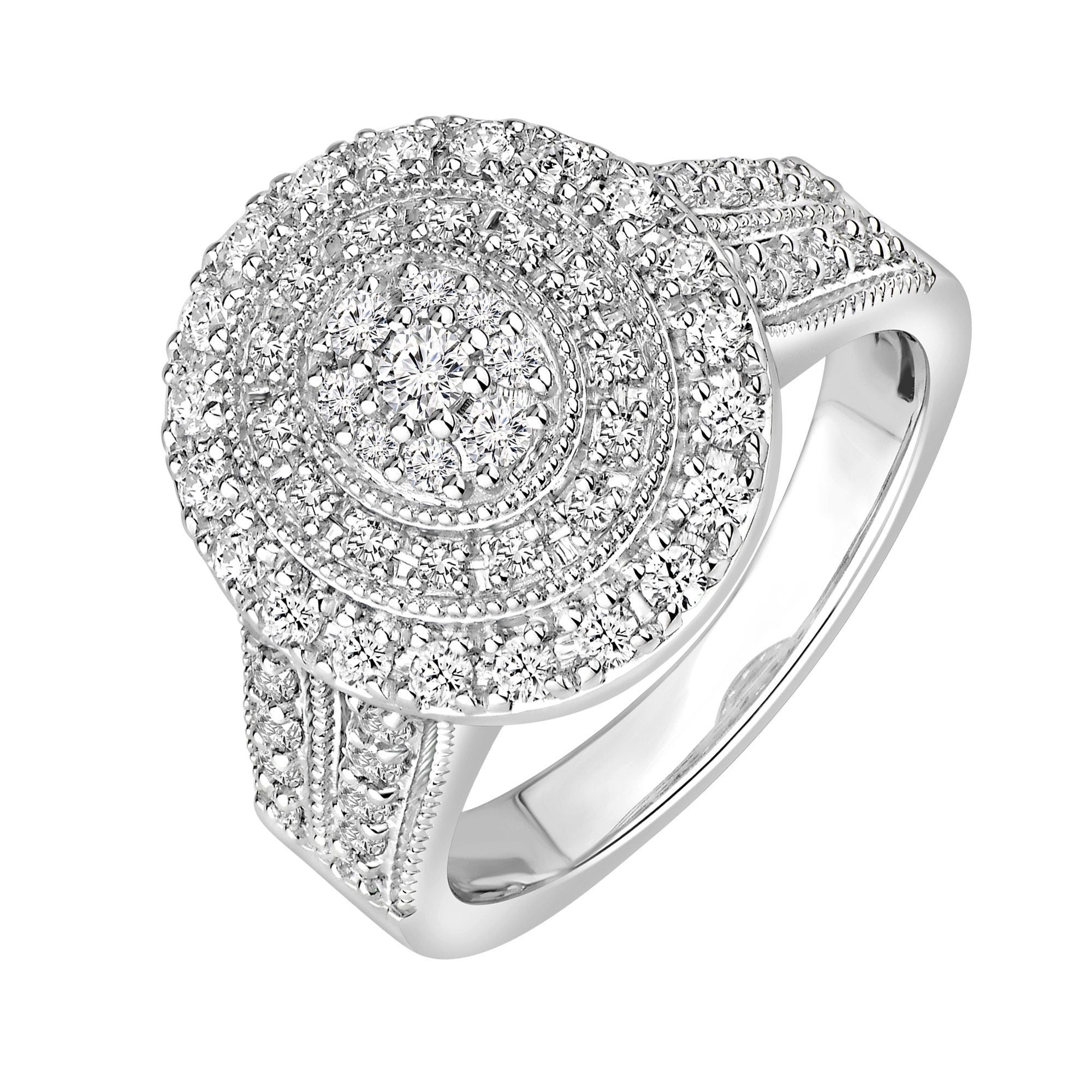 14K Solid Gold 1.00ctw Diamond Womens Ring