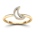 14K Solid Gold 0.08ctw Diamond Womens Rings