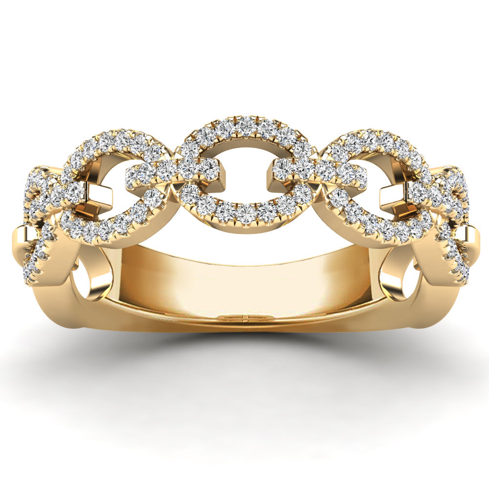 14K Solid Gold 0.31ctw Diamond Womens Rings