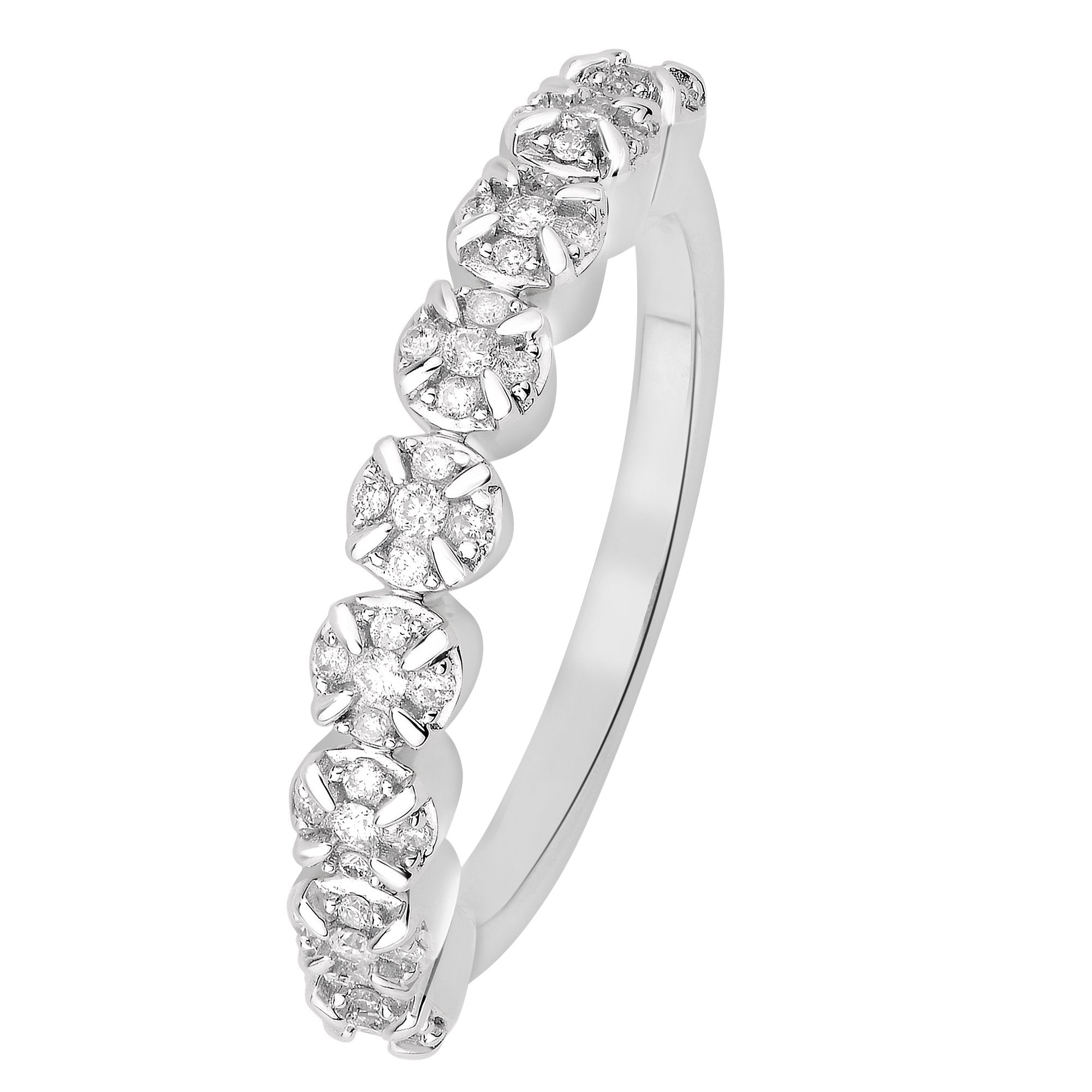 14K Solid Gold 0.20ctw Diamond Engagement Ring