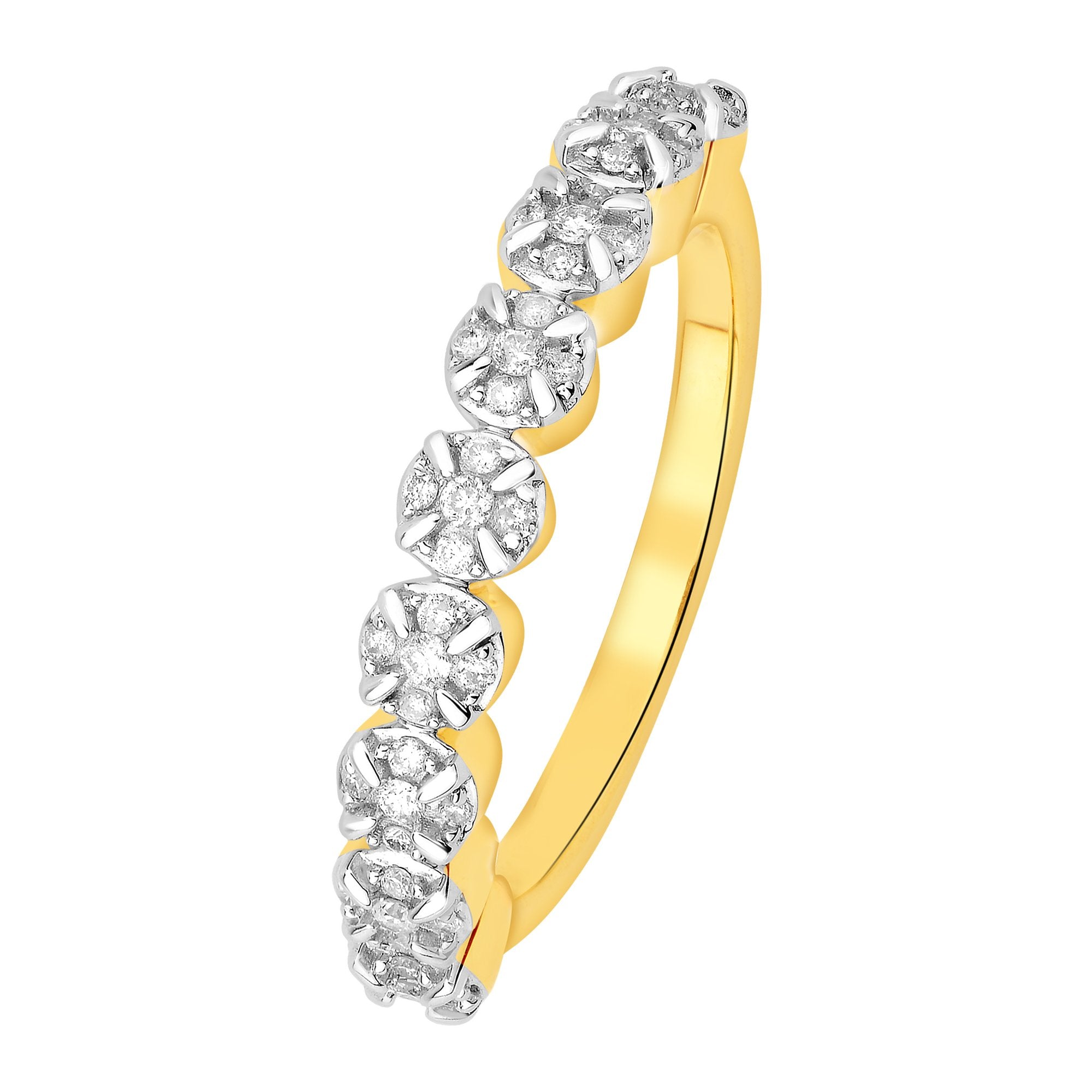 14K Solid Gold 0.20ctw Diamond Engagement Ring