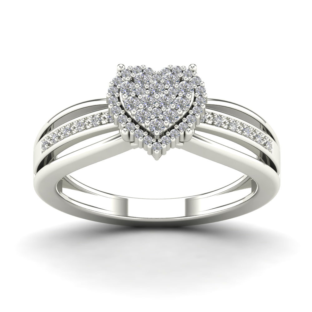 14K Solid Gold 0.24ctw Diamond Womens Rings