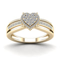 14K Solid Gold 0.24ctw Diamond Womens Rings