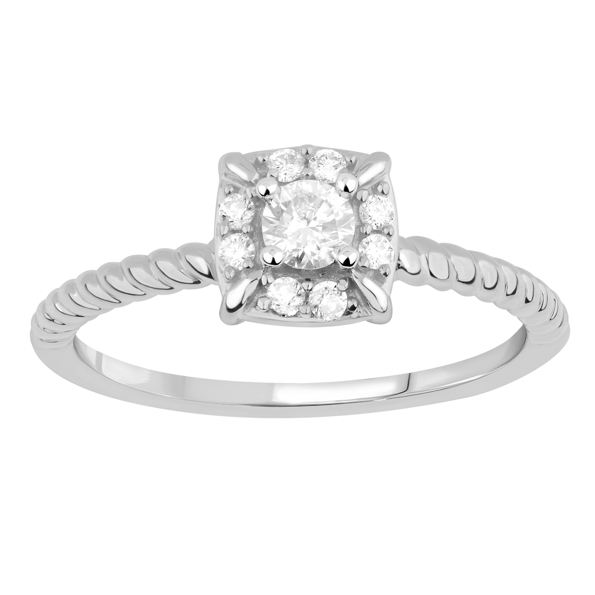 14K Solid Gold 0.25ctw Diamond Womens Ring