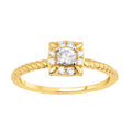 14K Solid Gold 0.25ctw Diamond Womens Ring