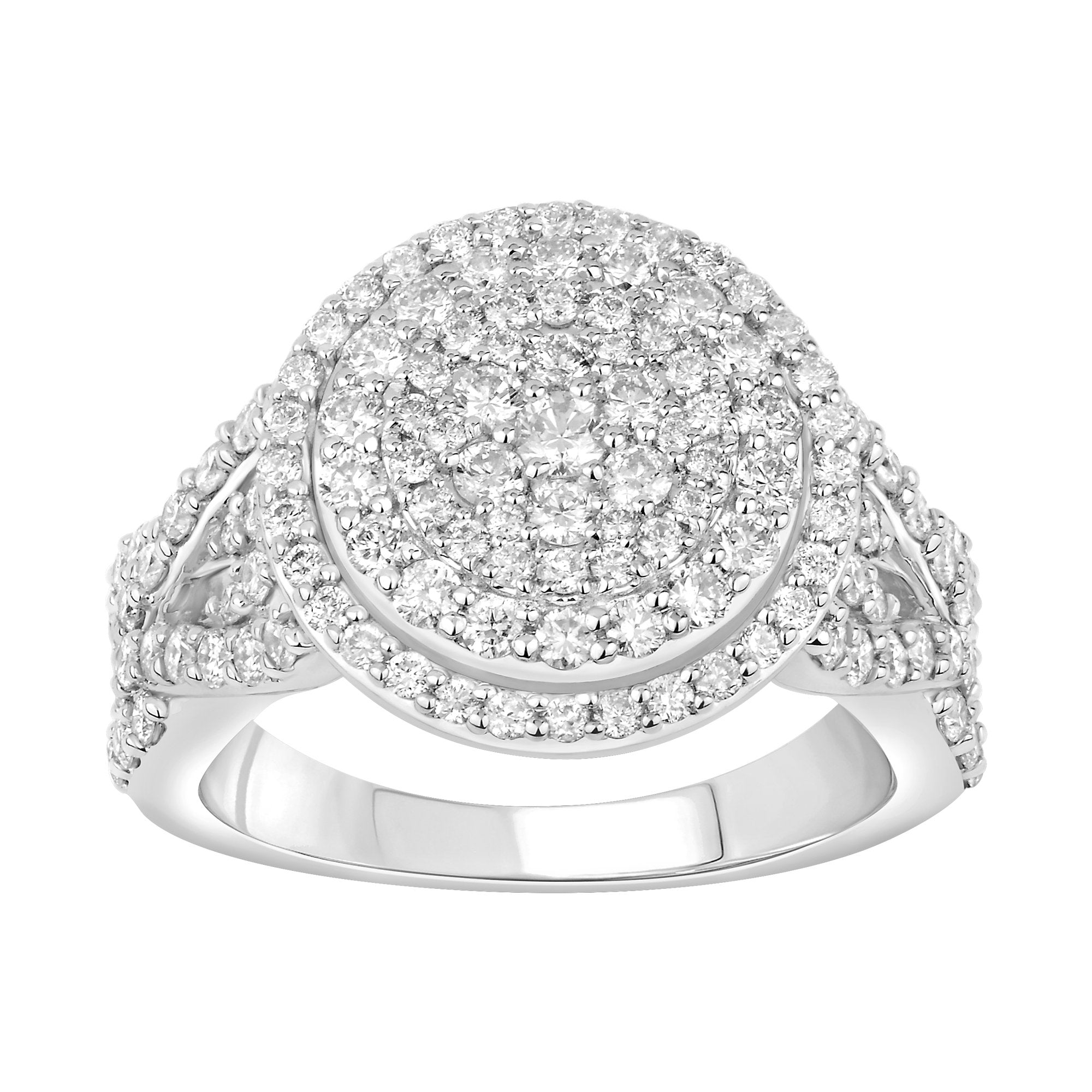 14K Solid Gold 1.55ctw Diamond Womens Ring