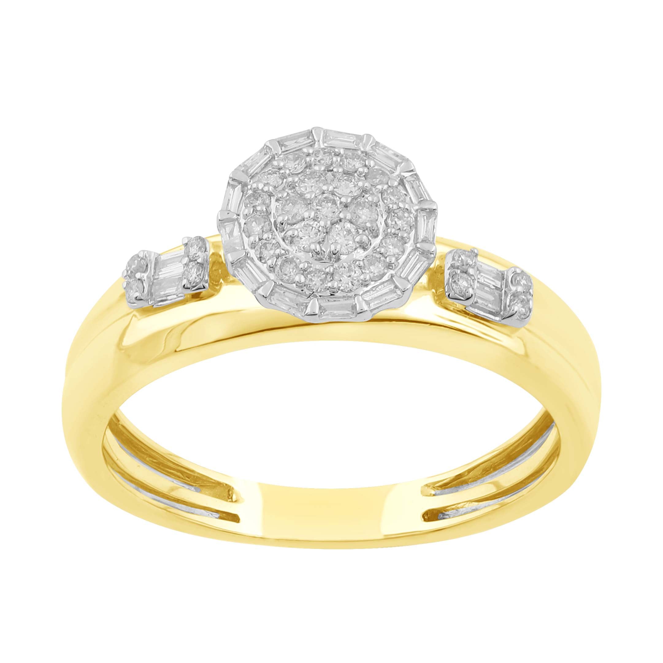 14K Solid Gold  0.25ctw Diamond Womens Rings