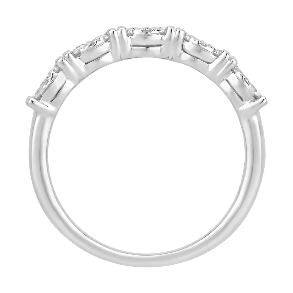 14K Solid Gold 0.50ctw Diamond Five Stone Women's Anniversary Ring