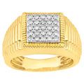 14K Solid Gold 0.47ctw Diamond Mens Rings
