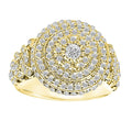 14K Solid Gold 1.50ctw Diamond Mens Rings