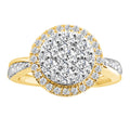 14K Solid Gold 1.00ctw Diamond Womens Rings