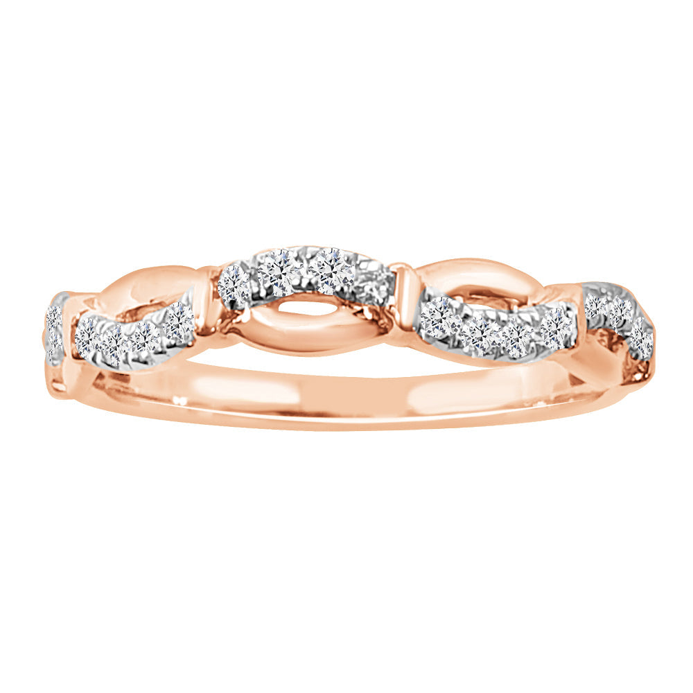 14K Solid Gold 0.20ctw Diamond Wedding Bands