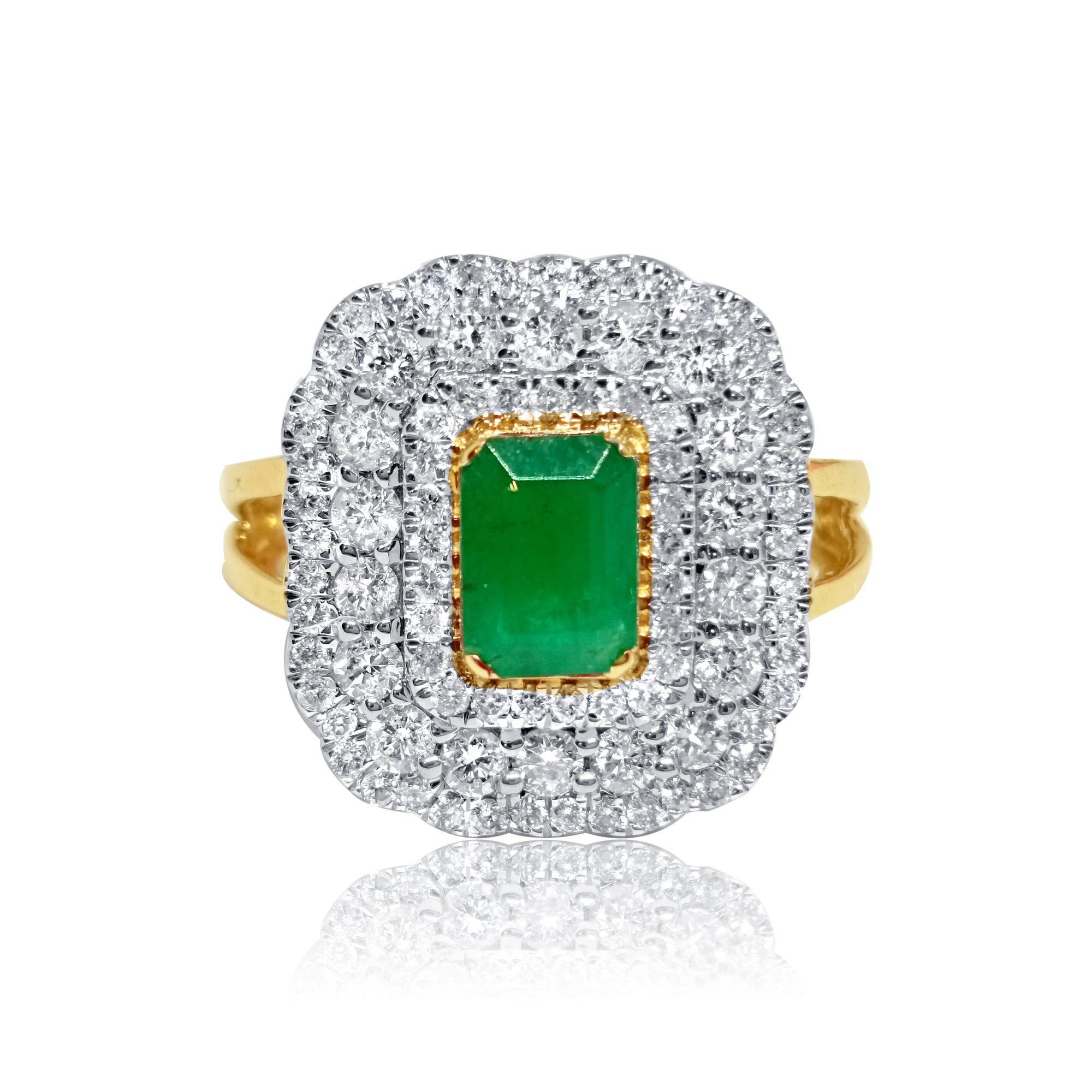 14K Solid Gold  2.11ctw Diamond with Gem Stone Womens Rings