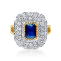 14K Solid Gold  2.11ctw Diamond with Gem Stone Womens Rings