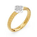 14K Solid Gold  0.08ctw Lab Grown Diamond Womens Rings