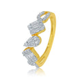 14K Solid Gold  0.44ctw Diamond Womens Rings