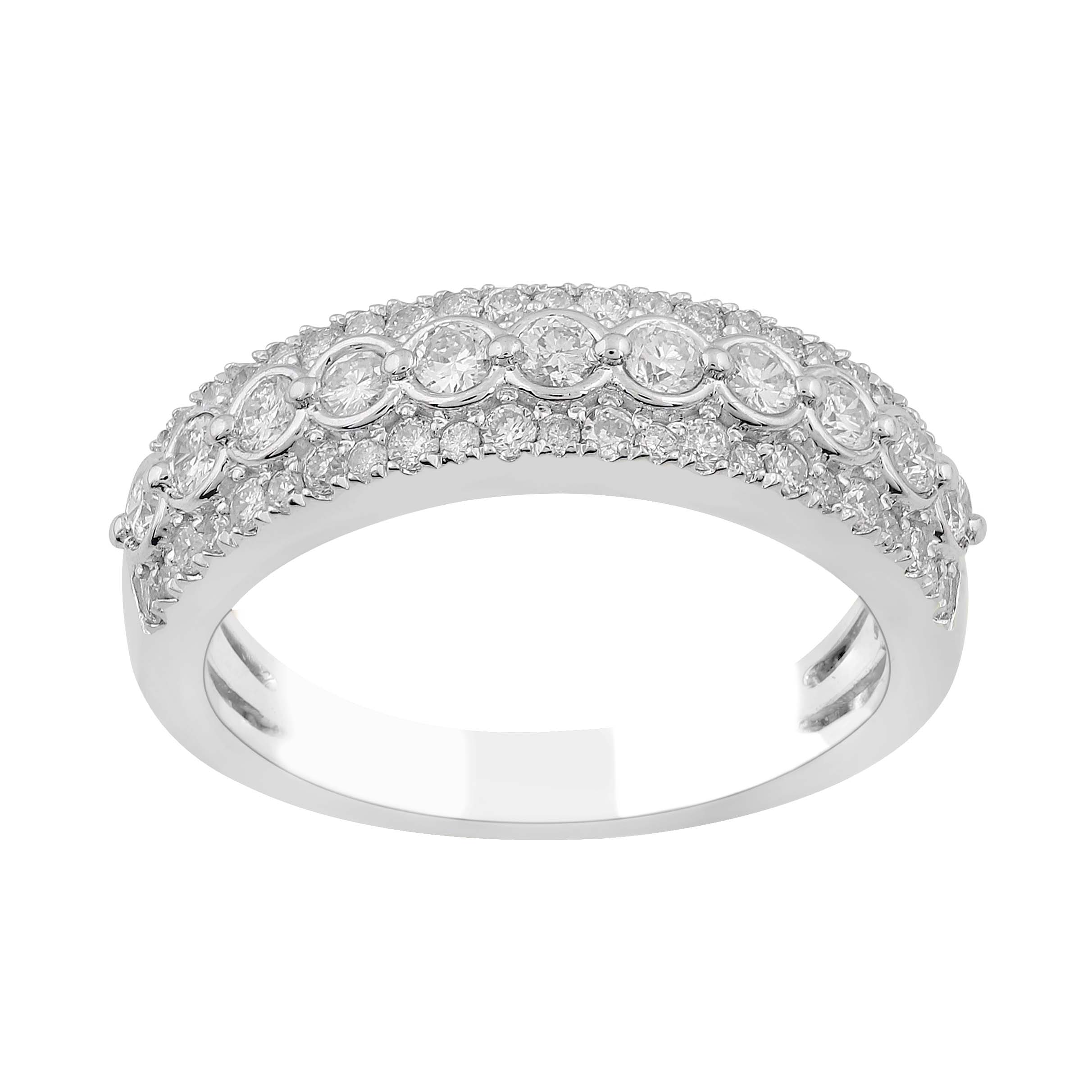 14K Solid Gold  0.82ctw Diamond Womens Rings