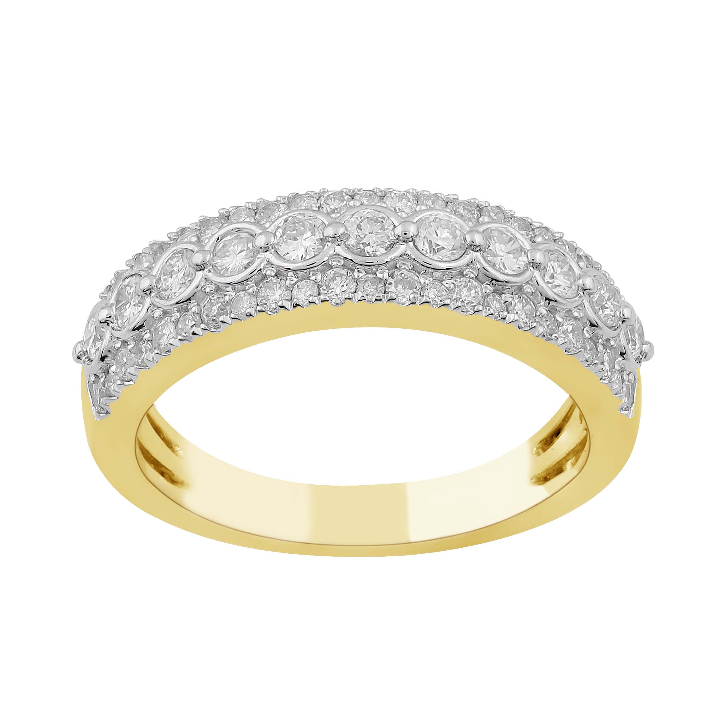 14K Solid Gold  0.82ctw Diamond Womens Rings