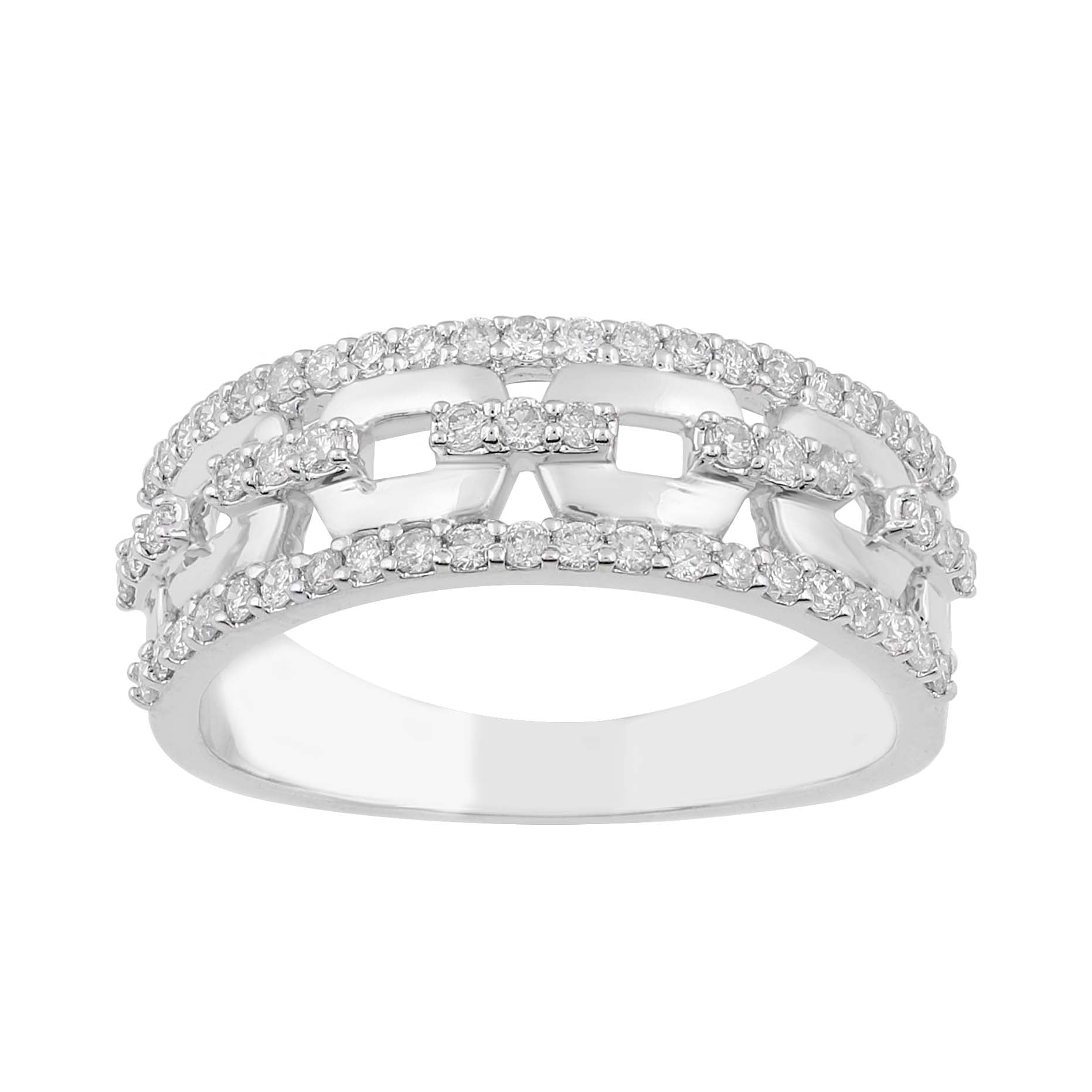 14K Solid Gold  0.47ctw Diamond Womens Rings