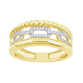 14K Solid Gold  0.20ctw Diamond Womens Rings