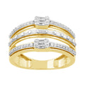 14K Solid Gold  0.45ctw Diamond Womens Rings