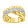 14K Solid Gold  0.41ctw Diamond Womens Rings